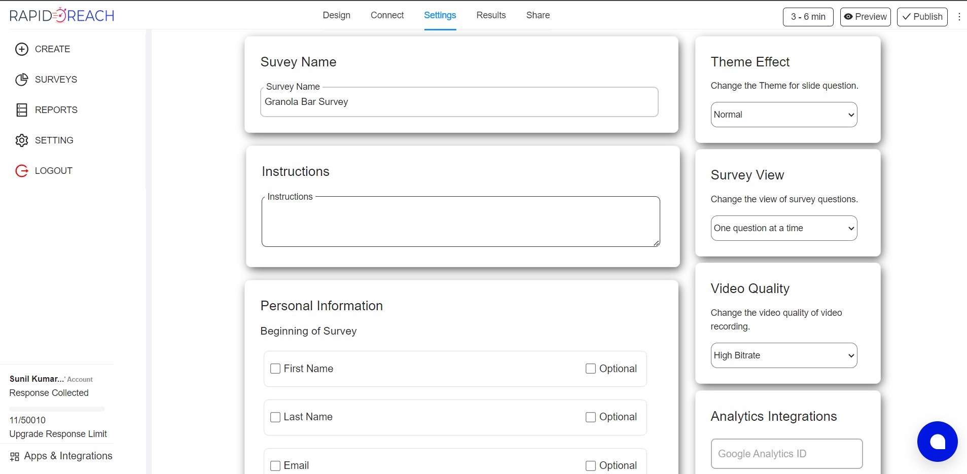 Customization of rapidoform