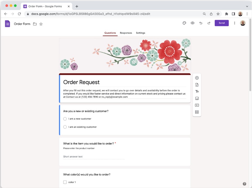 Payment support of Google forms